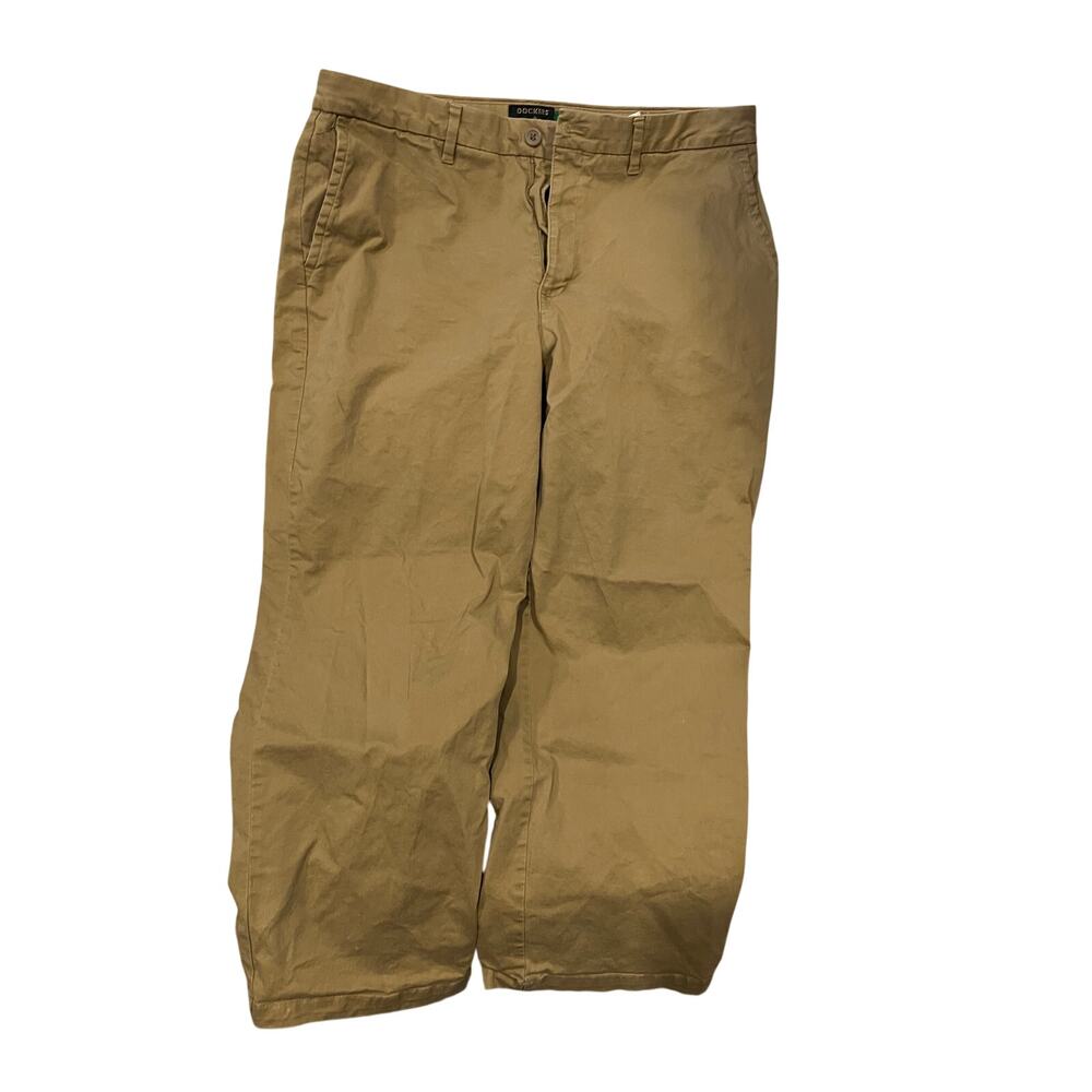 Dockers High Straight Ankle Beige Khaki Chinos Mens 34x26